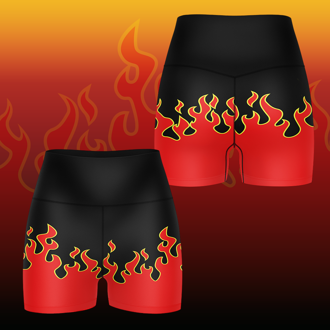 Turndown Flame | Women's High-Waisted Shorts